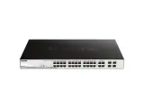 Коммутатор DGS-1210-28P/FL2A управляемый L2 PoE-коммутатор, 24x1000Base-T PoE, 4xCombo 1000Base-T/SFP, PoE-бюджет 193 вт, защита от статического электричества до 6 кв, CLI