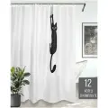 Комплект Штора&занавеска для ванной BATH PLUS 180*200 тканевая непромокаемая CAT2