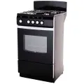 Газовая плита De luxe 5040.38 г 50 см, 43 л, 4 конфорки, черный