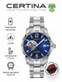 Наручные часы Certina, синий, серебристый