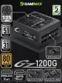 Блок питания для ПК 1200W 80+ Gold ATX GAMEMAX GZ 1200G ATX3.1 PCIe5.1 Черный 135мм 20+4pin 2*4+4pin(CPU) 4*6+2pin(PCI-E) 1*12V-2х6(PCI-E) 10*SATA 3*MOLEX 1*FDD