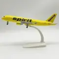 Модель самолета металлическая 20 см с шасси Spirit Airlines A320