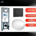 Комплект Weltwasser 10000010721 подвесной унитаз Jeckenbach 004 GL-WT + инсталляция Marberg 410 + кнопка MAR 410 RD MT-BL