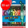 Комплект 30 наб, Карандаши цветные Maped BLACK MONSTER трехгранные, пластик,24цв/наб,862624