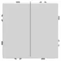 Выключатель двухклавишный Stekker Эмили белый фарфор RSW10-5104-01 49866, цвет Белый фарфор/, материал /