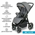Коляска прогулочная Sevillababy Ellion E08/City Grey всесезонная с большими колесами