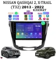 Автомагнитола для Nissan Qashqai 2, X-Trail T32 (2013-2022) климат , Android 11, 4/64 GB, GPS, Bluetooth, WiFi, IPS экран, FM, сенсорные кнопки, поддержка кнопок на руле