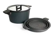Кастрюля с крышкой и с многофункциональной вставкой WOLL (Германия) серия Concept Plus d-28 см, h-15,5 см, 7,5 л