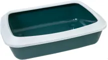 Туалет-лоток Savic Iriz 42 см, со съемным белым бортом, зеленый