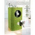 Домик для кошек，домик для кошки с когтеточкойMeowso，множество функций, Легко моется,2-й этаж，зеленый, 600X335X335MM