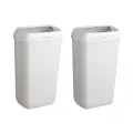Контейнер для мусора (корзина) пластиковая KK Aquarius белая 2 шт 6993