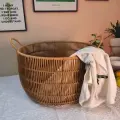 Корзина плетеная，Домашняя корзина для грязной одежды， длина 40 см, ширина 40 см, высота 30 см.
