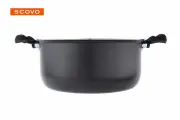 Кастрюля SCOVO 4,5 л Consul RC-026 черн алюмин, крышка стекл