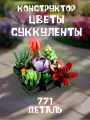 Конструктор цветы / Цветы Суккуленты, 771 деталь / 10309
