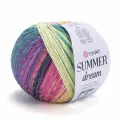 Пряжа Summer Dream YarnArt, роз/желт/зел - 4305, 70% хлопок, 30% вискоза, 4 мотка, 100 г, 350 м.