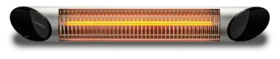 Настенный обогреватель Veito Blade S silver, карбоновый, регулировка мощности, IP55, пульт ДУ