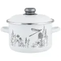 Кастрюля Appetite Flora-2, 3 л, диаметр 20 см белый 1 3 л 20 см