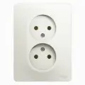 3 шт. Systeme Electric Glossa Перламутр, Розетка 2-ая без заземления, 16А, GSL000620