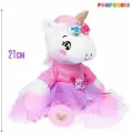 Мягкая игрушка Единорожка, в платье, 21 см, цвет: белый, тематика праздника: универсальная тематика