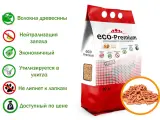 Наполнитель ECO-Premium комкующийся древесный с ароматом Персика 20л, 7.6 кг