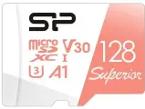 Карта памяти microSDXC UHS-I U3 Silicon Power Superior 128 ГБ, 100 МБ/с, Class 10, SP128GBSTXDV3V20SP, 1 шт, переходник SD
