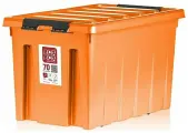 Контейнер на роликах с крышкой Rox Box . 70 л. оранжевый