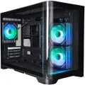 1stPlayer Компьютерный корпус 1STPLAYER UVIEW UV6 ARGB черный mATX 3x120мм ARGB fans UV6-BK-2FC7R-1FC7