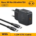 Зарядное устройство VOLTME PD20/30 Вт GaN PD Fast USB Type C Зарядное устройство USB C PD3.0 QC3.0 Быстрая зарядка для iPhone 16 15 14 Зарядное устройство для мобильного телефона, 30W Black EU Cable