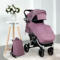 Прогулочная коляска BREND BABALLO ORIGINAL 2025, цвет фиолетовый, серебряная рама
