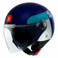 Открытый шлем для мотоциклистов MT STREET S INBOARD Matt Blue S