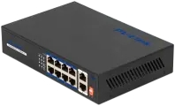 PV-POE08F2WD (VER.2123) 10 портовый коммутатор - 8xPoE 10/100 Мбит/c, 2xLAN 10/100 Мбит/c, бюджет PoE 120, 250 м