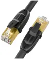 Патч-корд 7.5м F/FTP PROF cat.7 10 Гбит/с RJ45 LAN компьютерный кабель для интернета 24K GOLD экранированный черный (GCR-FTP701)