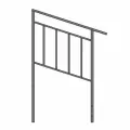 Перила металлическое Лофт к крыльцу 2 ступени, комплект 1 шт.