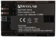 Аккумулятор Raylab RL-LPE6 1600мАч (для EOS 6D 60D, 70D, 80D, 7D, 5D mark II, mark III)