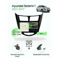 Магнитола для Hyundai Solaris 1 (2011-2017), черная рамка(глянец), 2/32Гб ANDROID 10, 4 ядерный процессор, IPS экран, Wifi