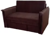 Диван-кровать StylChairs Кира, ширина 140 см, обивка велюр, цвет коричневый