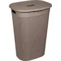 Корзина для белья «OSLO» 55л с крышкой, вентиляцией, цвет шоколадный мокко