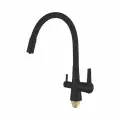 Смеситель для кухни Shevanik S668H с гибким изливом, черный