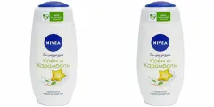 Гель-уход для душа Nivea, Крем и Карамболь, увлажняющий, 500 мл, 2 уп