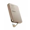 Внешний аккумулятор Momax 1-Power F. Pass+ 10000 mAh PD 30W со встроенным кабелем Type-C (IP158) - Sandstone