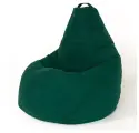 Мир Пуффов Кресло-мешок «Груша» Велюр зеленый XXXL, съемный чехол на молнии