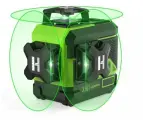 Лазерный уровень HUEPAR Z03CG , 2 АКБ в комплекте (3D, 12линий, Bluetooth, зеленый луч )