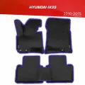 Коврики EVA 3D с бортами Hyundai ix35 (2009-2015) + 2 логотипа Hyundai / ковры ЕВА (ЭВА) 3д с бортиками Хендай Ай Икс 34