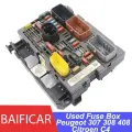 Double 11, используемый оригинальный блок предохранителей капота в сборе BSM 9666378180 9675879480 R20=R05 Для Peugeot 307 308 Citroen C4