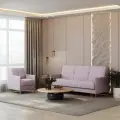 Диван раскладной Бельфор Велюр лавандер / ножки - хром Djivani