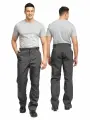 Брюки рабочие мужские Люкс лето серый 112-116/170-176 65% п/э,35%хб (во отделка). спецодежда