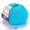 Пряжа YarnArt Jeans, 55 % хлопок, 45 % акрил, 50 г, 160 м, 5 шт., 33 бирюзово-голубой