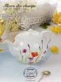 Чайник заварочный Zapel Fleurs des champs, фарфор, с рисунком, 1, 475 л