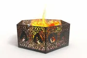Очаг, чаша для костра, Костровая чаша, Жаровня для улицы Шестигранная Животные - огнеупорная краска