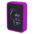 2 шт. Пенал BRAUBERG, 2 отделения, полиэстер, 21х14 см, Magic Cat, 271542